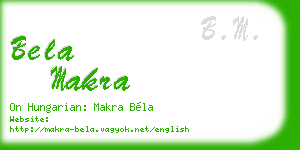 bela makra business card