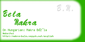 bela makra business card